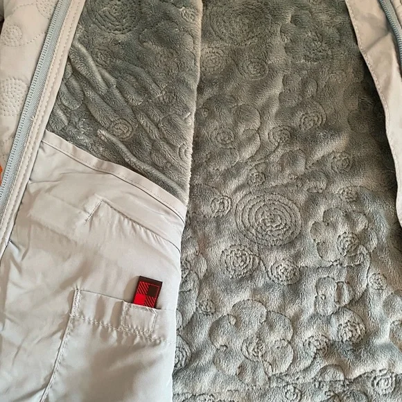 Woolrich Womens Large Wool Lined Nylon Barn Shacket Chore Rain Jacket Teal - Picture 2 of 5